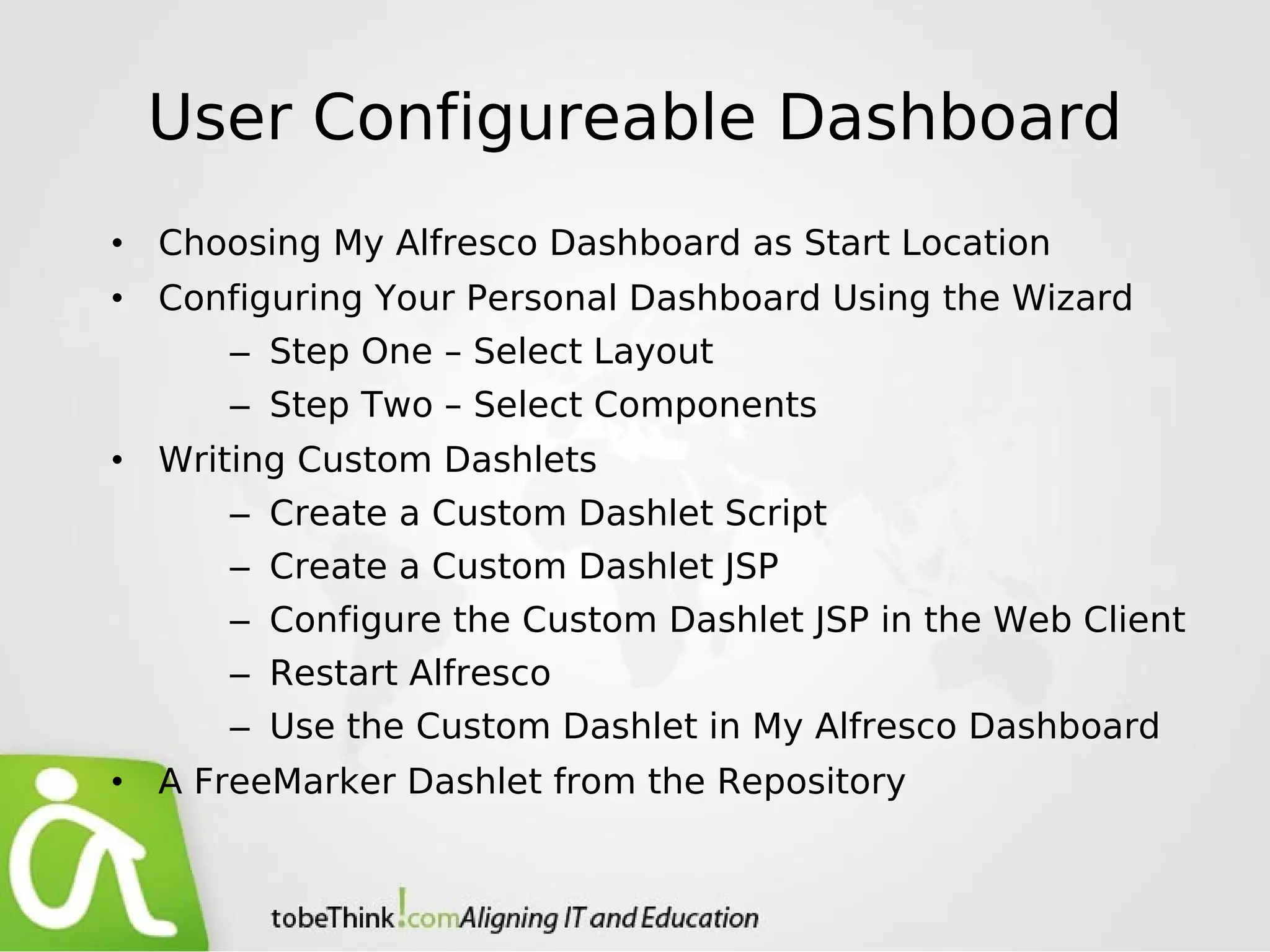 Alfresco : Customizing the User Interface