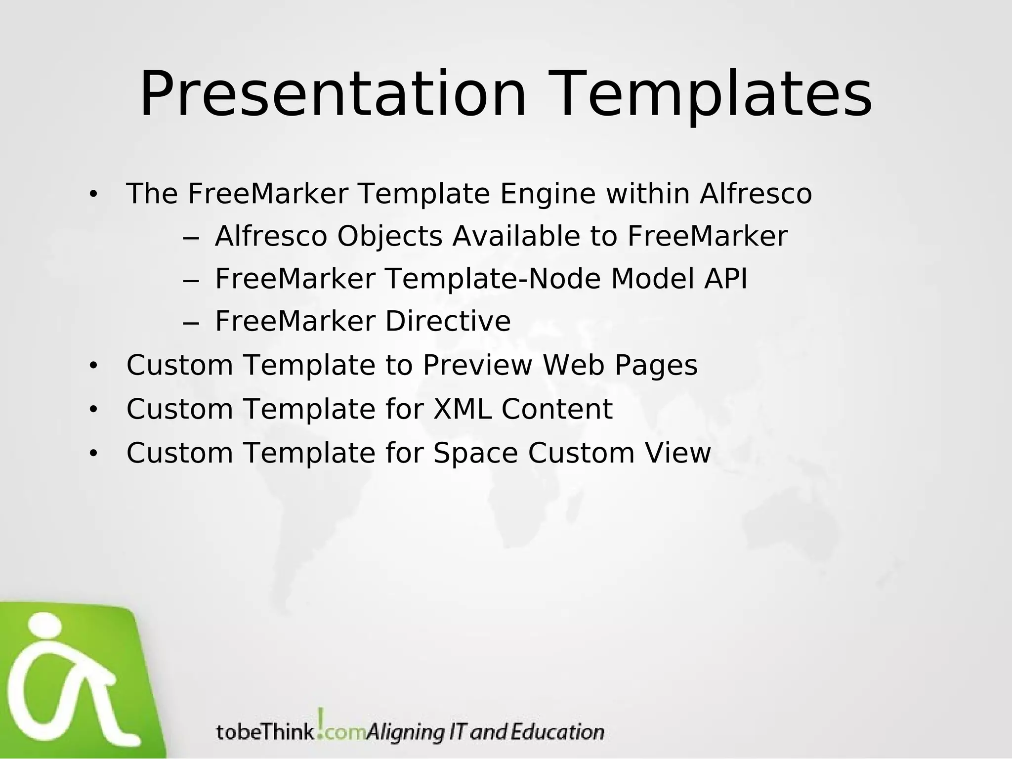 Alfresco : Customizing the User Interface