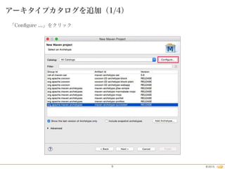2015©9
アーキタイプカタログを追加（1/4）
「Conﬁgure ...」をクリック
 