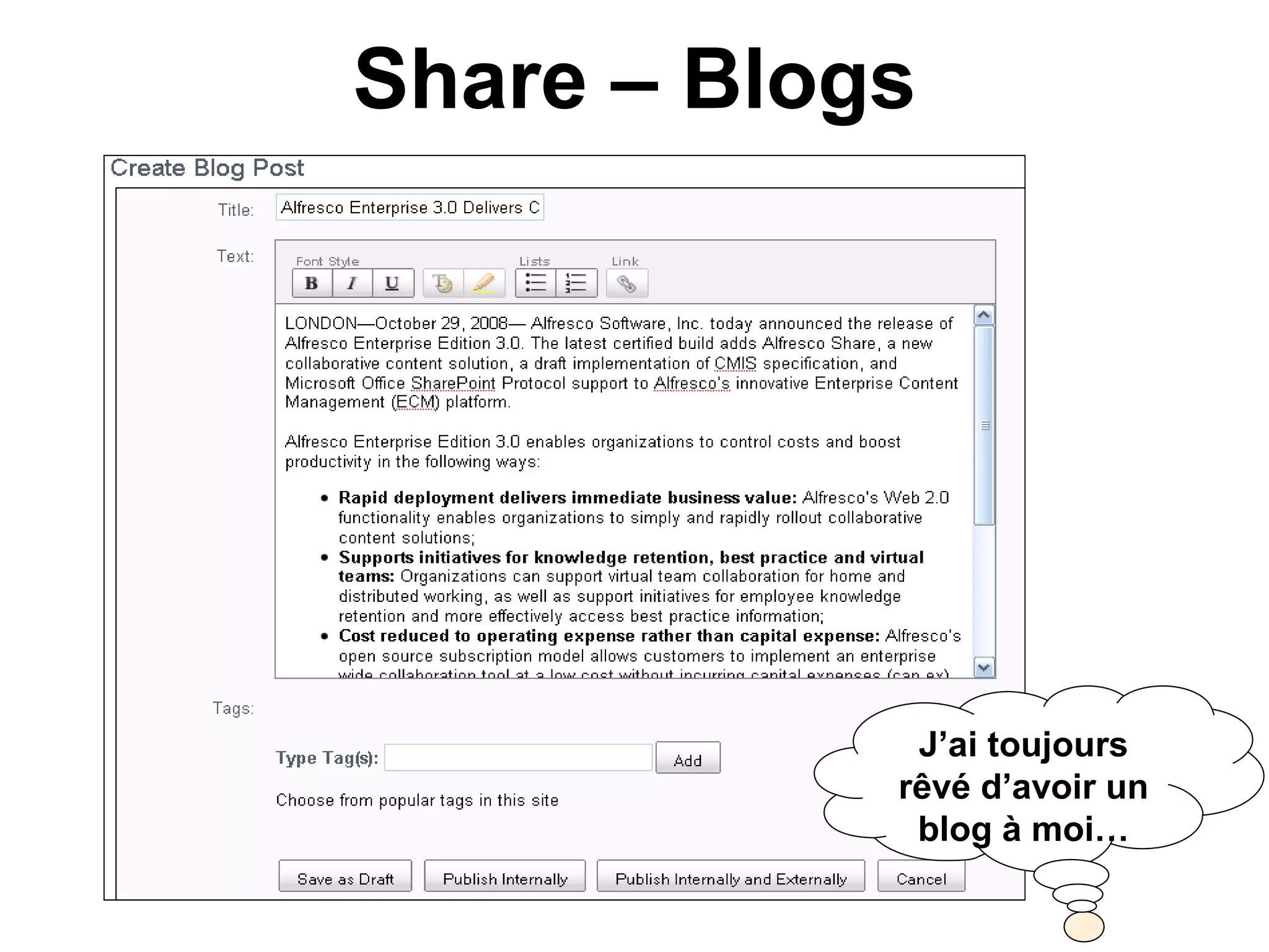 Alfresco - Présentation Alfresco 3 Enterprise