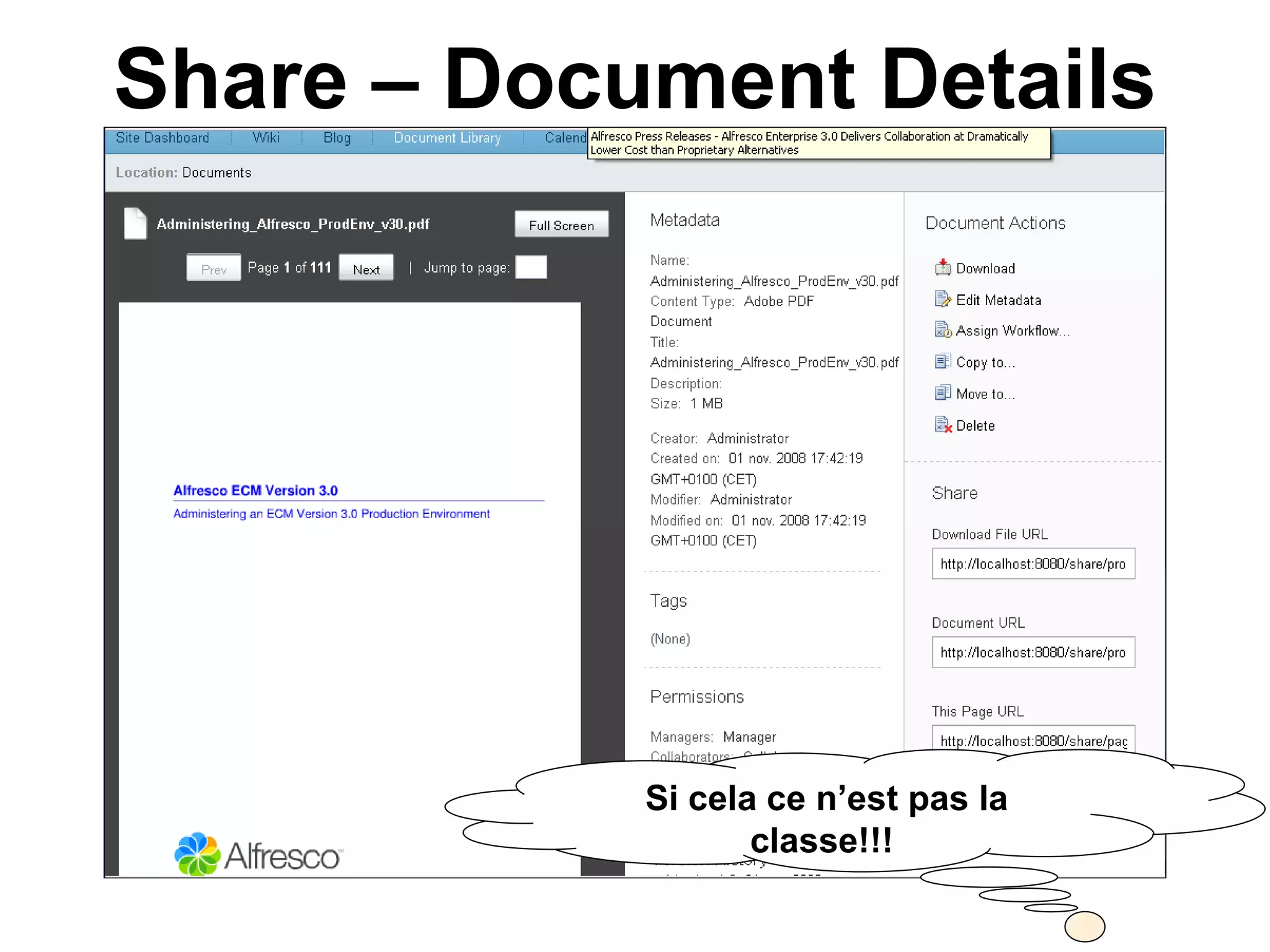 Alfresco - Présentation Alfresco 3 Enterprise