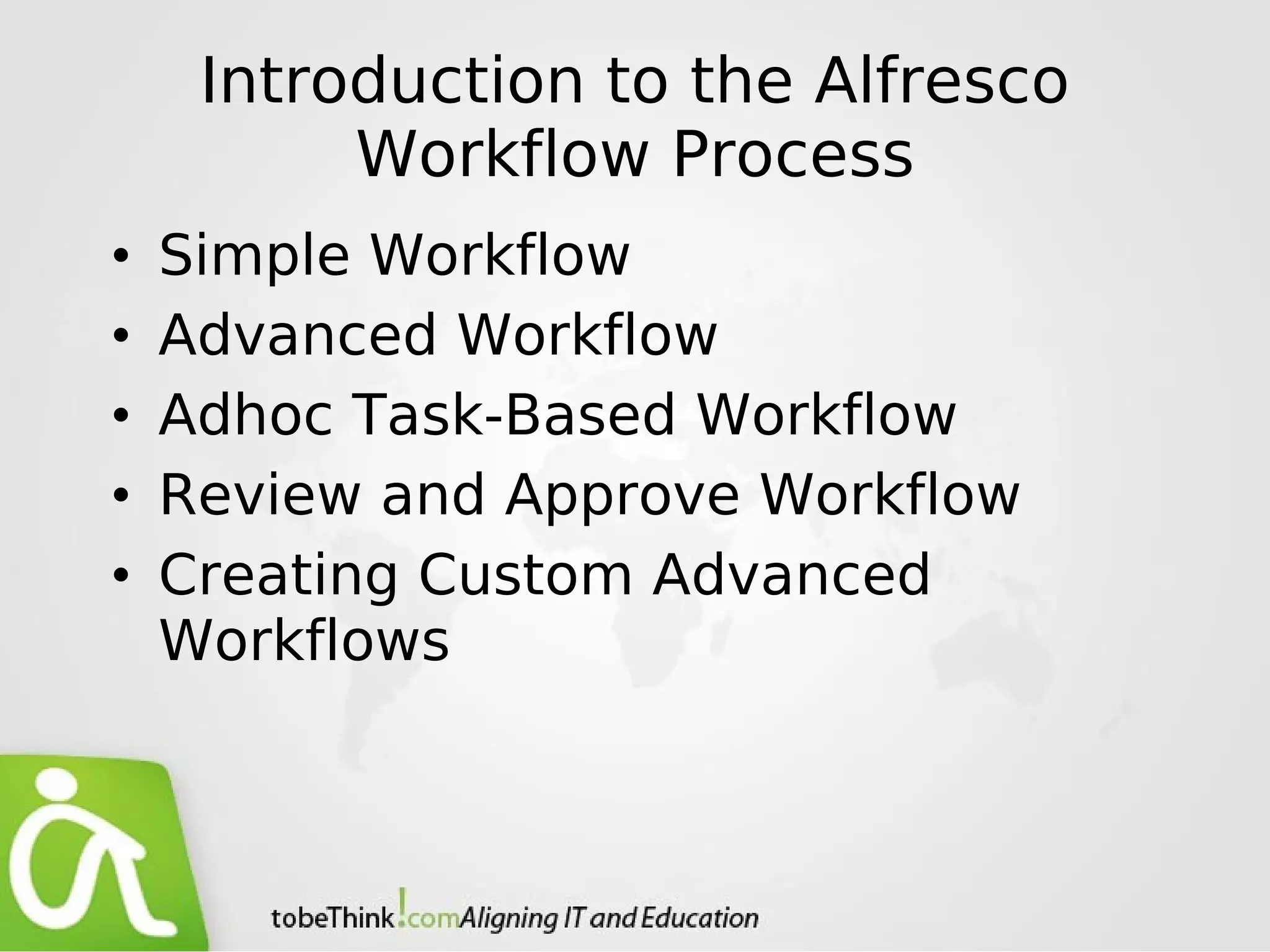 Alfresco : Implementing Workflow
