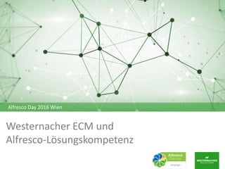 Westernacher ECM und
Alfresco-Lösungskompetenz
Alfresco Day 2016 Wien
 