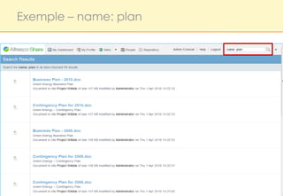 Exemple – name: plan
 
