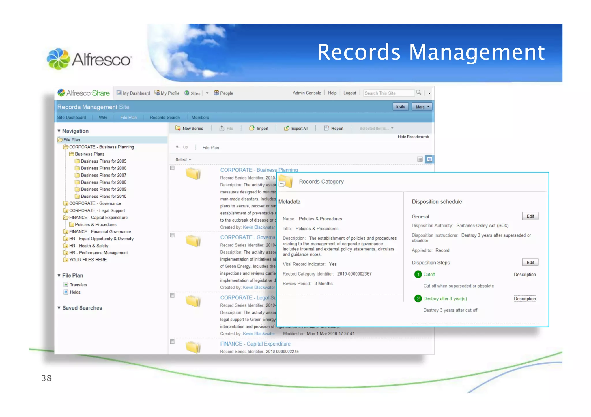 Records Management




38
 