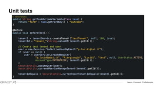 Learn. Connect. Collaborate.
Unit tests
 