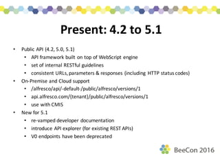 Alfresco REST API of the future ... is closer than you think | PDF