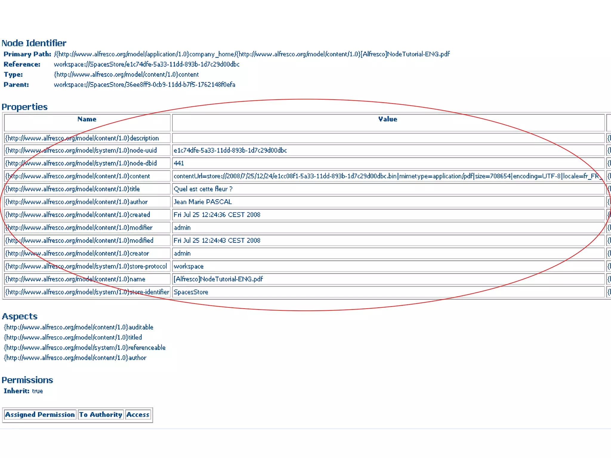 Alfresco en quelques points : Services Tutorial