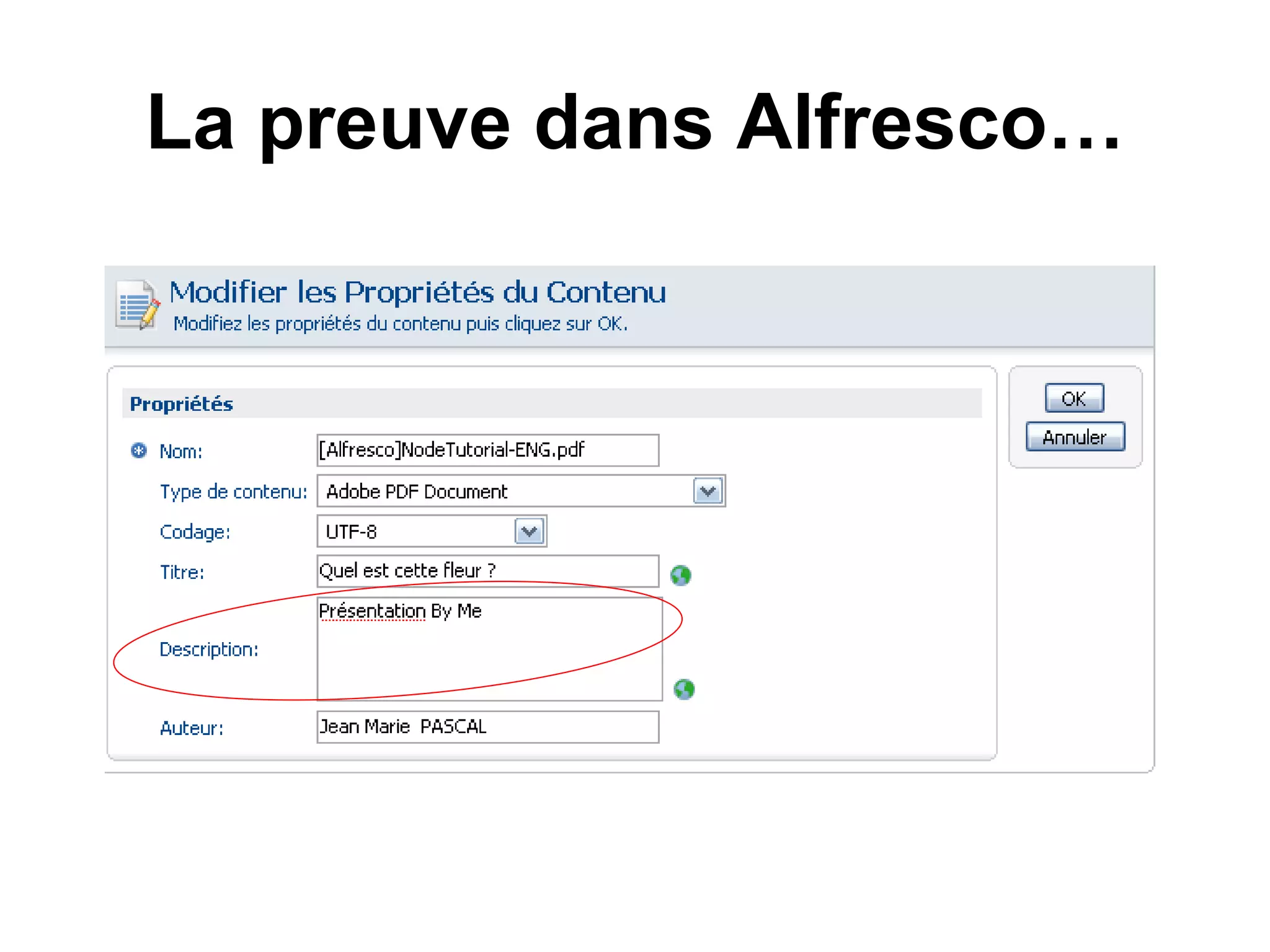 Alfresco en quelques points : Services Tutorial