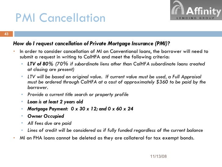 pmi insurance cancellation letter alg calhfa ppt pmi insurance cancellation letter alg calhfa ppt