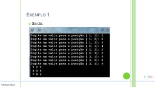 Prof Silvano Oliveira
EXEMPLO 1
 Saída:
 