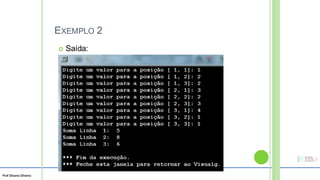 Prof Silvano Oliveira
EXEMPLO 2
 Saída:
 