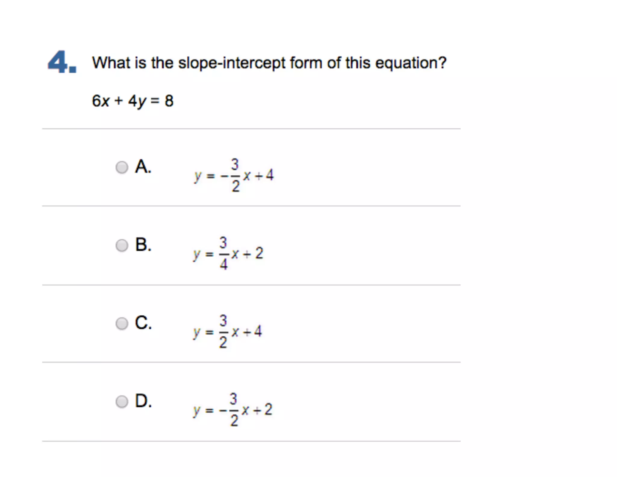 Alg1 7.7 Slope-Intercept Form