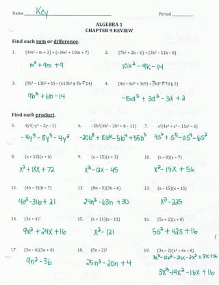 Alg1 Ch9 Review Pg1