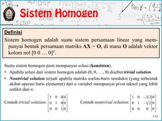 Linear Algebra - System of Linear Equation | PDF