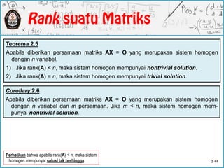 Linear Algebra - System of Linear Equation | PDF