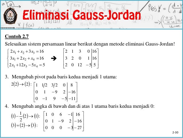 Linear Algebra System Of Linear Equation