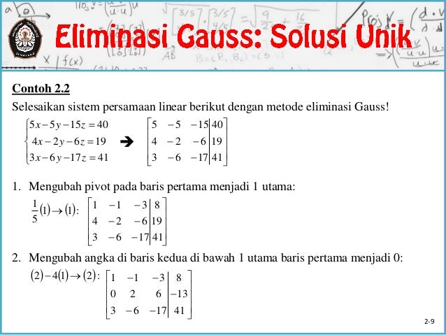Linear Algebra System Of Linear Equation
