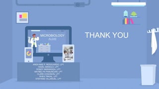 THANK YOU
AREN MAE P. RESGUARDO, LPT
HAZEL MANOLO, LPT
DONDY MARANGGA, LPT
MAYBELYN PANUNCIAR, LPT
CLARK COGONON, LPT
RHEA TINGAL, LPT
STEFANIE VILLARUEL, LPT
 