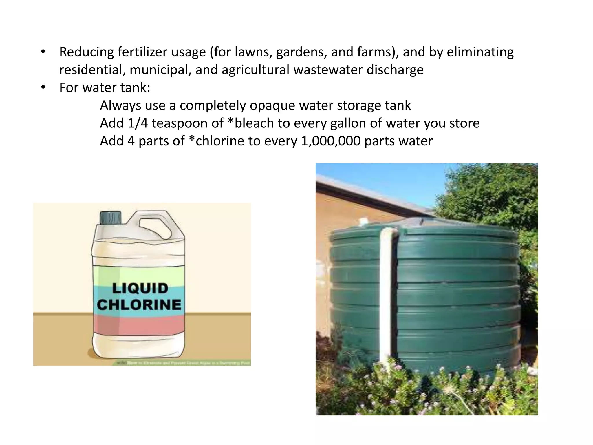 Water Container Problem Problems and Control of Algae in water supply | PPTX