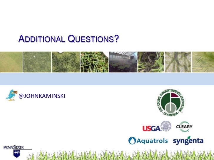 Algae management for golf course putting greens.