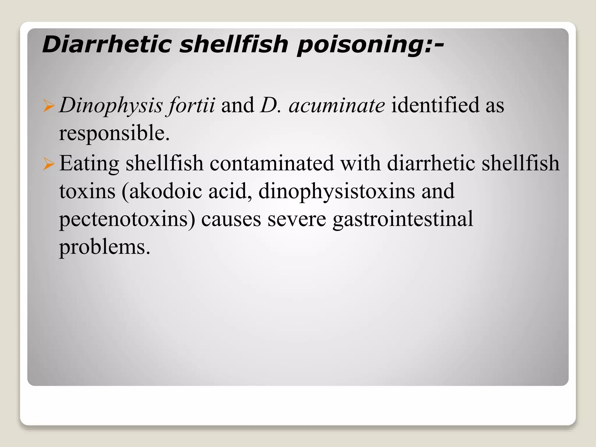 Shellish Toxin Algal toxins & its effects | PPTX