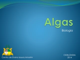 Biologia
Centro de Ensino Isaura Amorim
CIDELÂNDIA
2014
por Pedro Gervásio
 