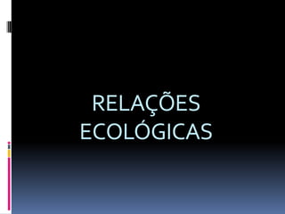 RELAÇÕES ECOLÓGICAS