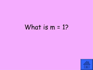 What is m = 1? 