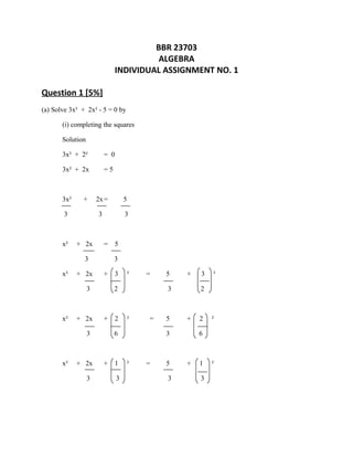 Contoh Soalan Dan Jawapan Algebra