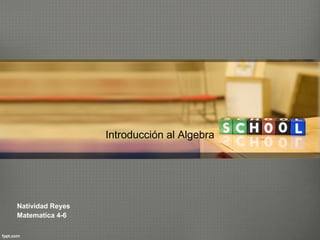 Natividad Reyes
Matematica 4-6
Introducción al Algebra
 