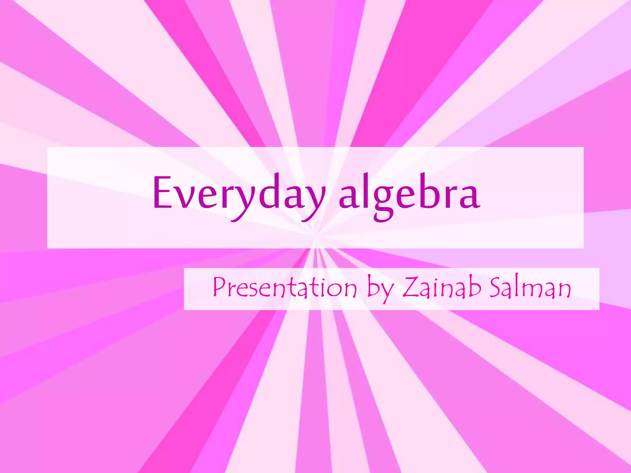 Algebra PPT algebra-ppt