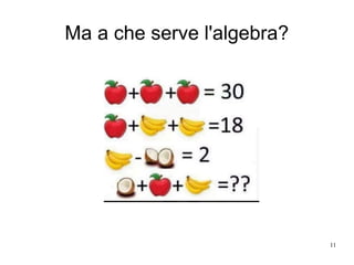 11
Ma a che serve l'algebra?
 