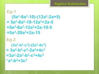 A Sub Math Algebra | PPTX