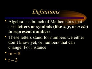 Introduction to Algebra for college students.pptx