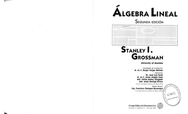 Algebra lineal-stanley-grossman | PDF