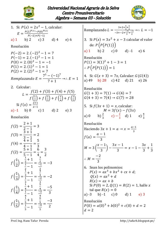 Algebra Semana 3 Solucion