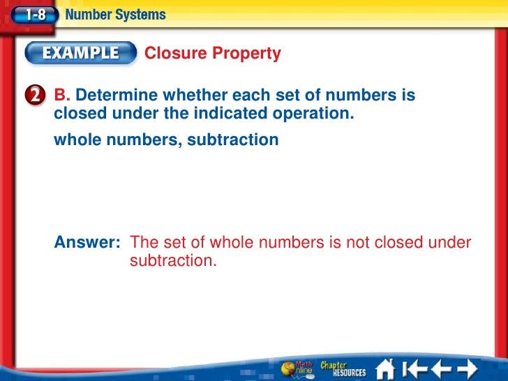 Algebra 1 number systems