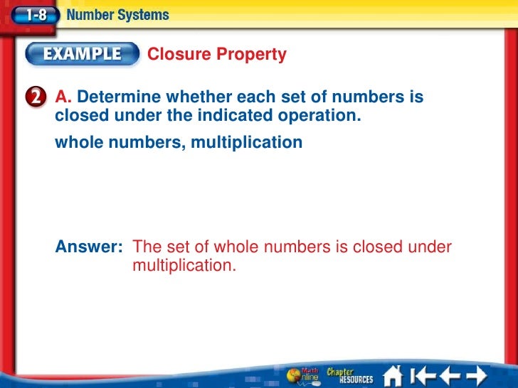 Algebra 1 number systems