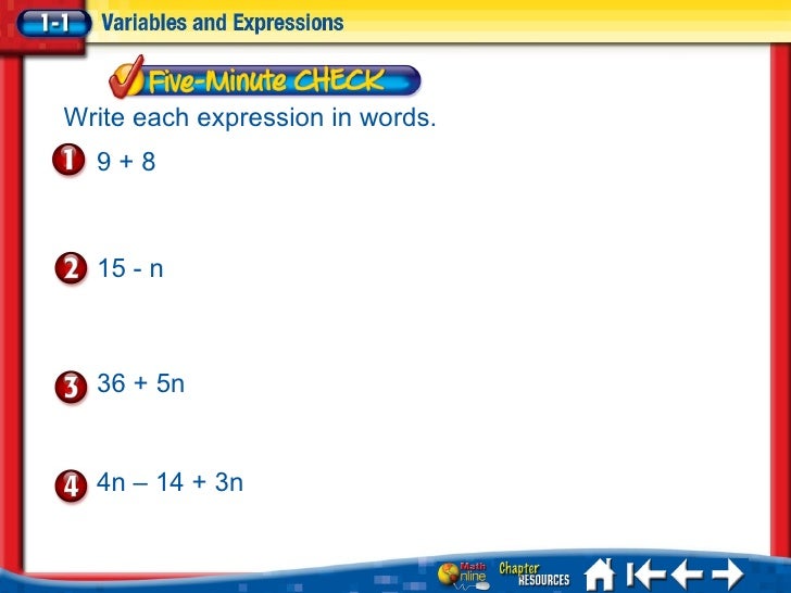 How to write an algebraic expression in order
