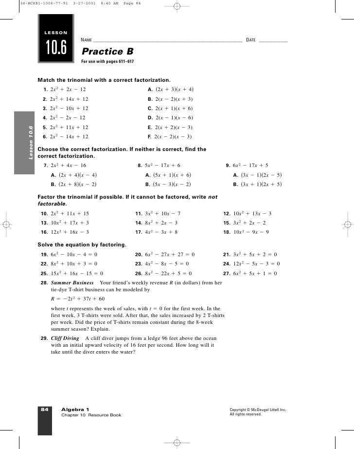 Algebra10 6 B