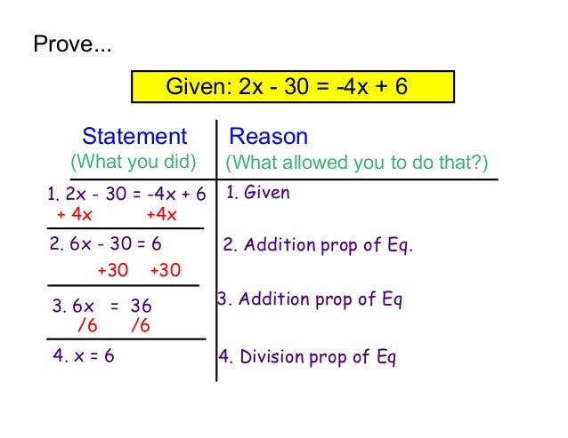 algebra 1 2 8 algebraic proof algebraic proof