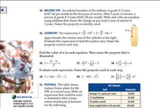 Algebra 1 book   pages 23-24