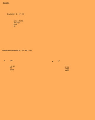 Algebra 1 Chapter 1 Complete Notes Pptx Algebra 1 Chapter 1 Complete Notes Pptx
