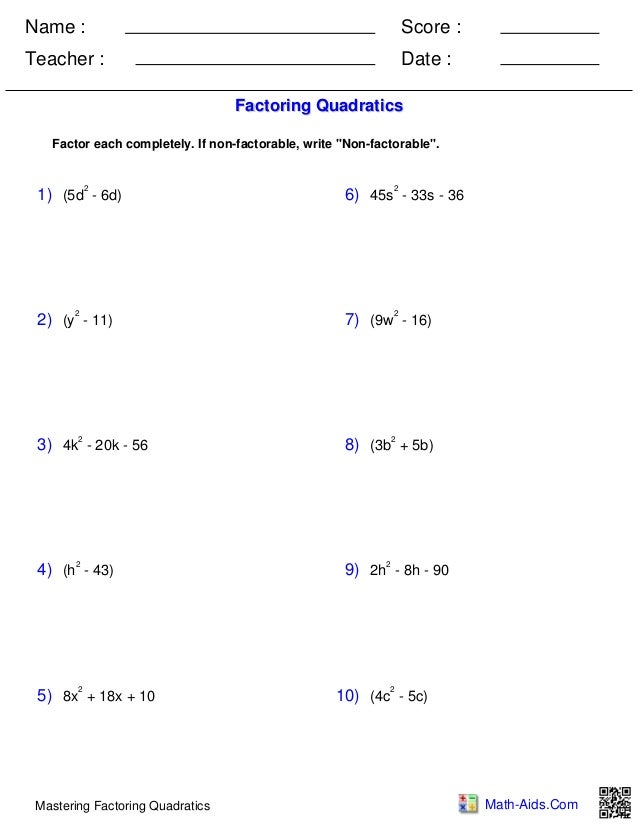 Algebra1 polynomials quadraticfactoring