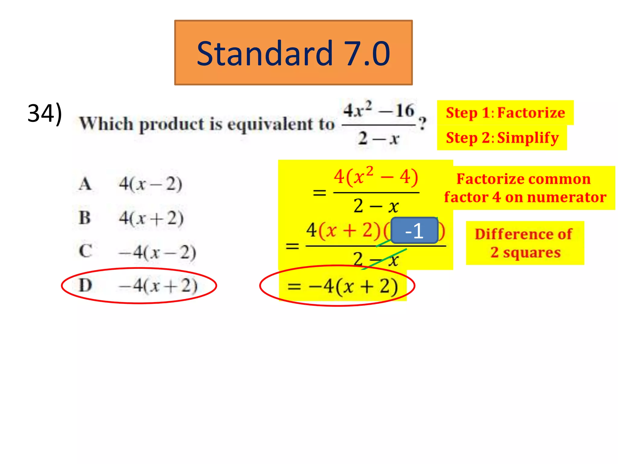 Standard 7.0
34)



                     -1
 