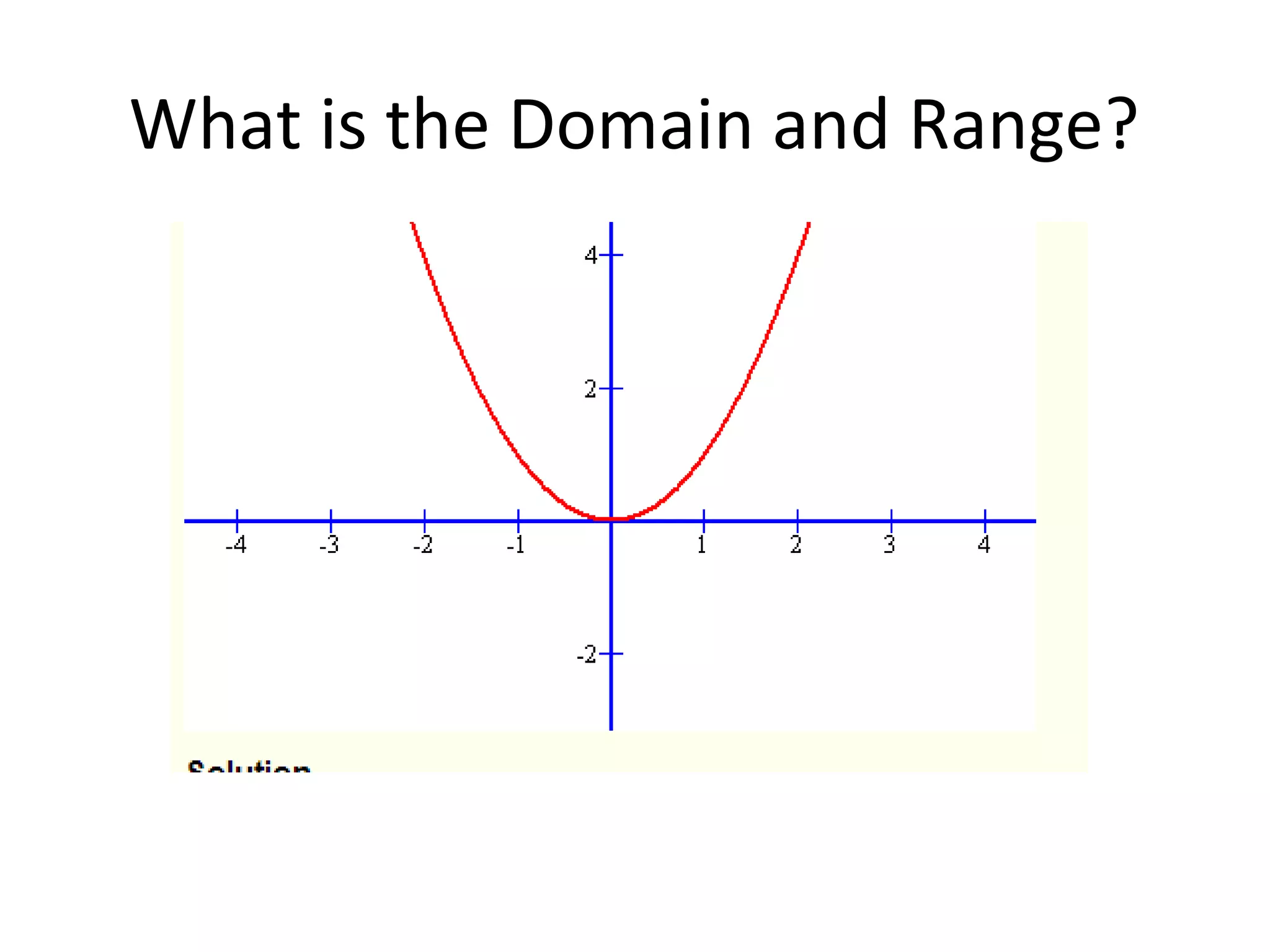 What is the Domain and Range?
 