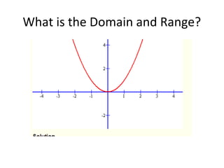 What is the Domain and Range?