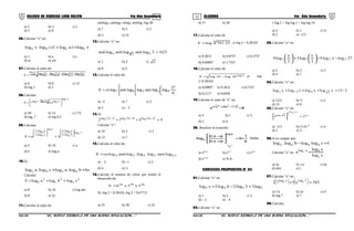 51 52COLEGIO DE CIENCIAS LORD KELVIN 4to Año Secundaria ÁLGEBRA 4to Año Secundaria
a) 2 b) 3 c) 1
d) 5 e) 6
06.Calcular “x” en:
clog.xlog.xlog)alog1(clog.xlog acbcba =+
a) 1 b) a c) c
d) ac e) a/b
07.Calcular el valor de:
2log
16log5log27log4log2 9423
42549.4E =
a) 4 b) 6 c) 12
d) log 2 e) 2
08.Calcular:
2log
5.0log 7log7log
7
7 22 5.07E 





=
a) 49 b) 14 c) 172
d) log2 7 e) log 0,5
09.Calcular:
5log
blog1
alog1
alog1
blog1
a
a
b
5blog
b
a
baE








+
+








+
+
+=
a) 5 b) 10 c) a
d) b e) logb a
10.Si:
16blog.clogblog.alogclog.alog abacbc =++
Calcular:
2
a
2
c
2
b clogblogalogE ++=
a) 8 b) 16 c) log abc
d) 8 e) 32
11.Calcular el valor de:
antilog125 antilog3 colog25 antilog5 log7 49
a) 7 b) 5 c) 2
d) 3 e) 25
12.Calcular “x” en:
6253logantilogantiloganti 22x 4 =
a) 2 b) 3 c) 2
d) 8 e) 5
13.Calcular el valor de:








−





+





+= 38621
8
27
loglogantiloglogantilogcoE 82397
a) –2 b) 7 c) 3
d) 2 e) – 3
14.Si:
( ) ( ) ( ) 9432 2x4log4x3log3x2log 432 =++ −−−
Calcular “x”:
a) 10 b) 3 c) 2
d) 12 e) 7
15.Calcular el valor de:
625log.loganti.log.log.loganti.logcoE 2,05,02224=
a) – 3 b) –1 c) 2
d) 4 e) ½
16.Calcular el número de cifras que tendrá el
desarrollo de:
202928
5x3x2E =
Si: log 2 = 0,30103, log 3 = 0,47712
a) 25 b) 28 c) 32
d) 37 e) 36
17.Calcular el valor de.
8
25.781logE = , si log 2 = 0,30103
a) 0.3615 b) 0.8737 c) 0.3737
d) 0.69897 e) 1.7257
18.Calcular el valor de:
5log
20log25logE −= ,si log
2=0.30103
a) 0,69897 b) 0,3615 c) 0,7257
d) 0,2117 e) 0,8436
19.Calcular el valor de “x” en:
( ) 8e 71229xxln 24
=−+
a) 4 b) 2 c) 3
d) 5 e) 6
20. Resolver la ecuación:
e
1
ln
exln
exln
log
xlog
x =





+
−
. Hallar
“x”.
a) e9e/11
b) e3e/7
c) e5e/7
d) e11e/9
e) N.A.
EJERCICIOS PROPUESTOS N° 04
01.Calcular “x” en:
4log32log33log26log3xlog 55555 −+−=
a) 1 b) 2 c) 3
d) – 2 e) – 4
02.Calcular “x” en:
x log 2 + log log 2 = log log 16
a) 4 b) 1 c) ¼
d) 2 e) –2/3
03.Calcular “x” en:
27logxlog5
3
x
log3
2
x
log4 7777 −=





+





a) 2 b) 3 c) 5
d) 4 e) 1
04.Calcular “x” en:
2/15xlogxlogxlogxlog 242/12 =+++
a) 15/2 b) ½ c) 2
d) 15 e) 8
05.Calcular “x” en:
x
9
3log
274
1227
log
8 =




+
a) –2/3 b) (1/4)-1/3
c) 4
d) 1 e) 3
06.Si se cumple que:
1cloglogblog.log aaaa =−
Calcular “x” en:
xlog
xlog
a
c
balogx =
a) 2a b) 1/a c) bc
d) ab/c e) 1
07.Calcular “x” en:
( ) ( ) 343x572 7logxlog aa =+
a) 1/a b) 2a c) a2
d) log 7 e) 7
08.Calcular:
S4AL34B “El nuevo símbolo de una buena educación....” S4AL34B “El nuevo símbolo de una buena educación...."
 
