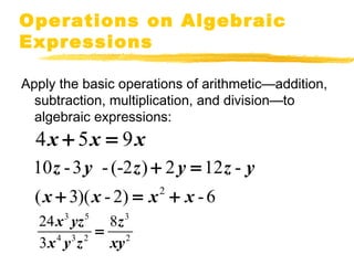 Algebra and functions review | PPT